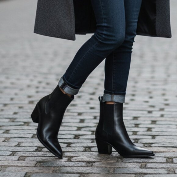 NWOT Kaanas Hague Cowboy Leather Bootie - Picture 1 of 11